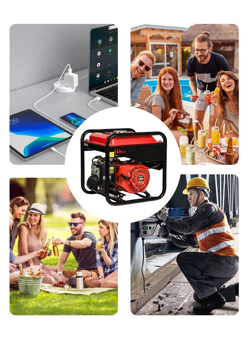 Bison Power Inverter Generator, Bison Power Gasoline Generator 3300W Peak, Professional Power Station for Home, Portable, with DC&USB for Household Appliances, Smart Devices - TVs/Computers/Phones/Laptops - Image 3